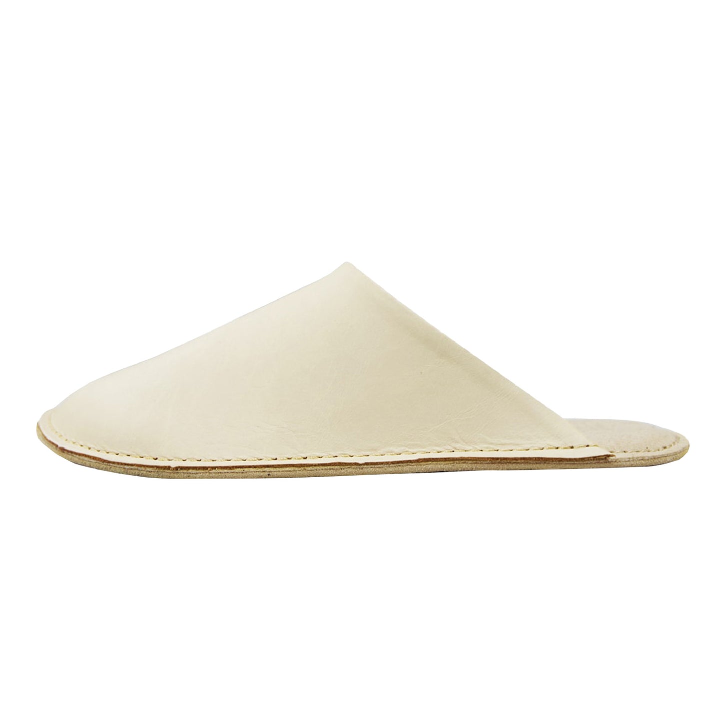 Room shoes "REELA" in Waxed Leather Ivory