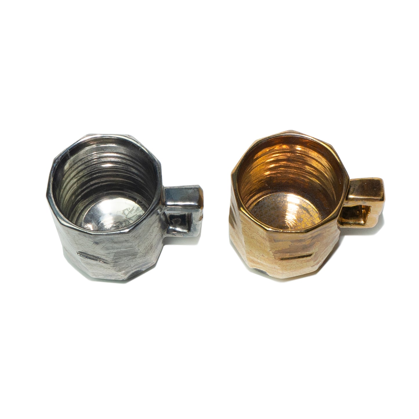 Hagi ware gold / platinum mug