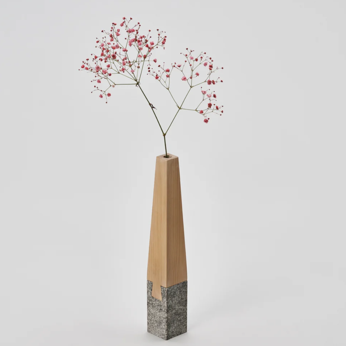 AJI PROJECT / OT - VASE 一輪挿し Aji Stone Vase｜Handcrafted from Japanese Granite – By Emotion