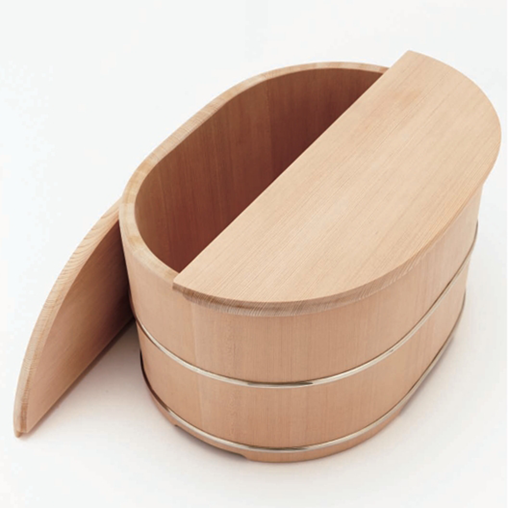 Natural Wood Oval Container