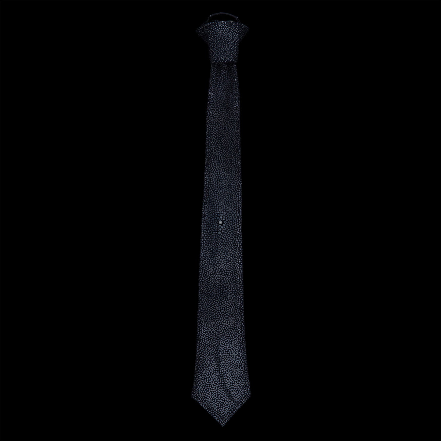 Stingray Leather Necktie<br>Black