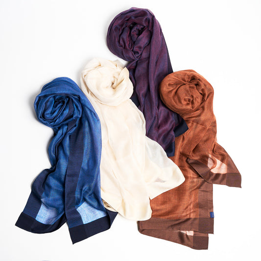 Silk Cashmere Stole "Frame"