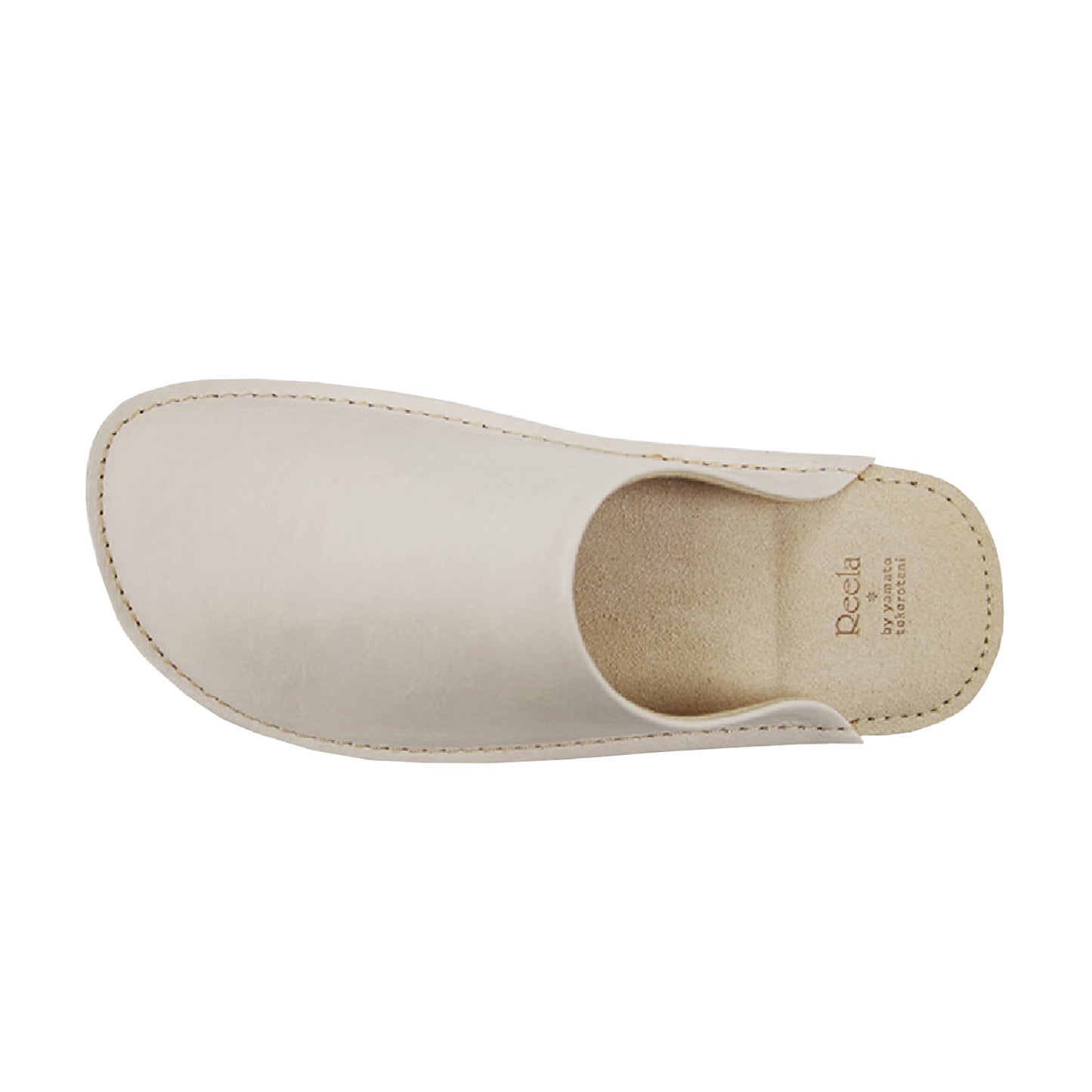 Room shoes "REELA" in  Waxed Leather Ivory