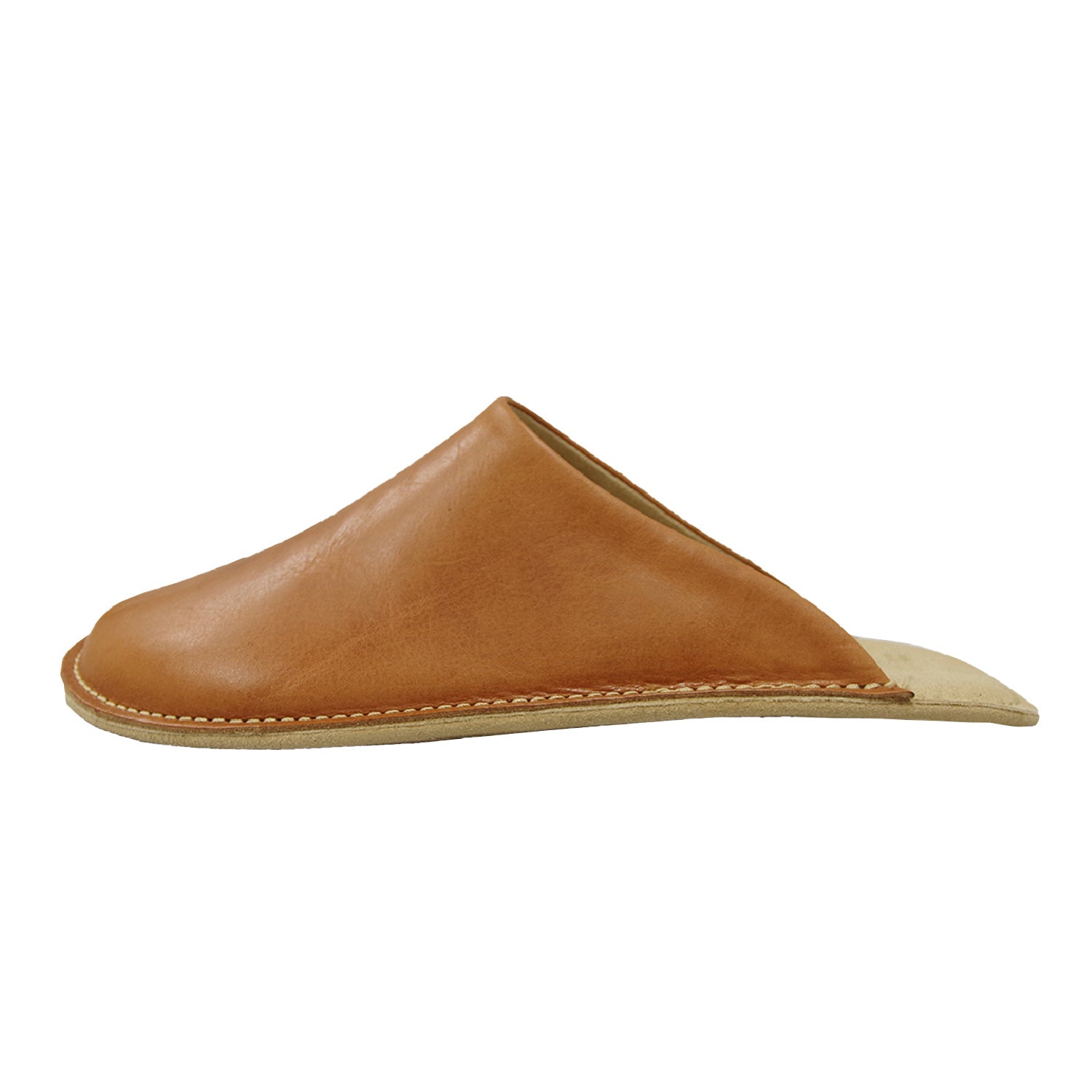 Room shoes "REELA" in  Waxed Leather Camel