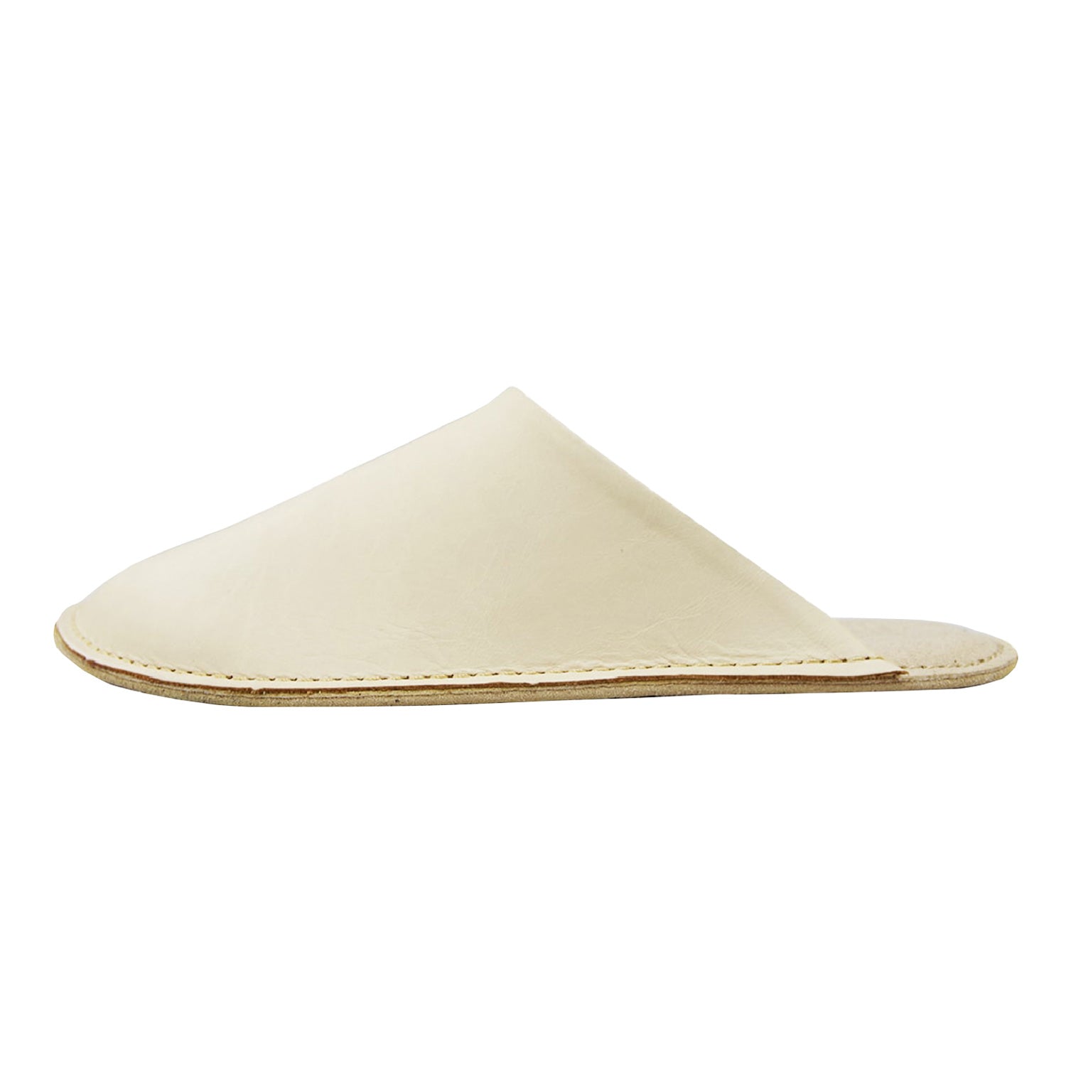 Room shoes "REELA" in  Waxed Leather Ivory