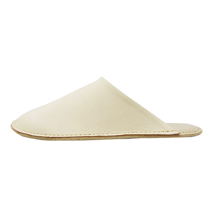 Room shoes "REELA" in  Waxed Leather Ivory