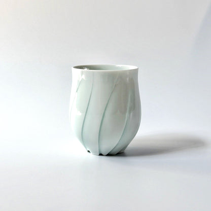 Hiroshi Taruta Seto Slim Porcelain Tea Cup<br>Style 1: φ 6.5 × H 8 cm