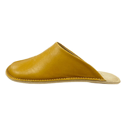 Room shoes "REELA" in Gloss Leather Mustard
