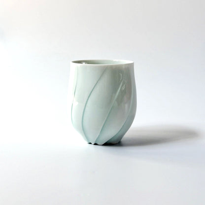 Hiroshi Taruta Seto Slim Porcelain Tea Cup<br>Style 2: φ 6.5 × H 8 cm