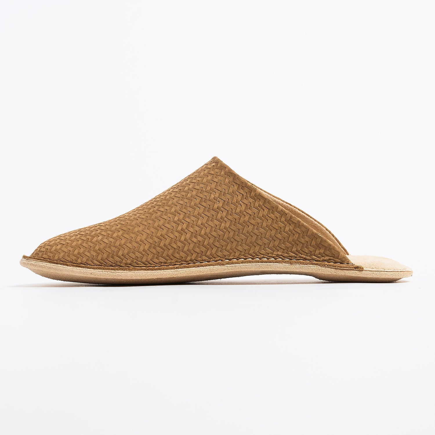 Room shoes "REELA" in Embossed Leather Beige