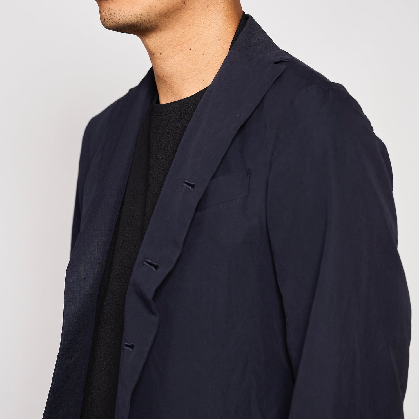 Jacket Inner Tee — Raised Collar, UV-Cut