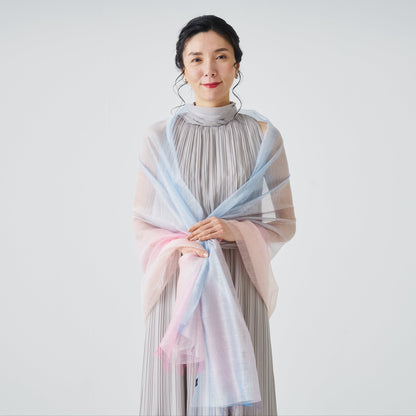 Ultra-Fine Silk Cashmere Stole "Gokusai"　
