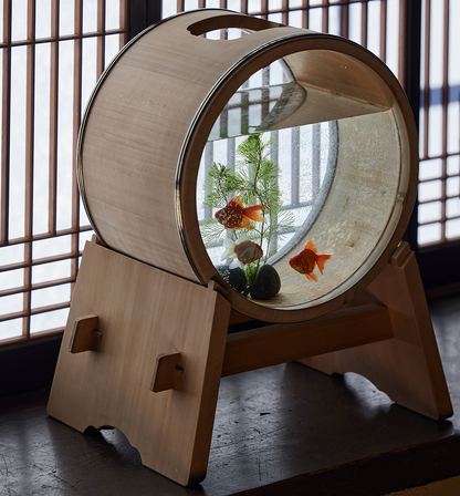 Natural Wood Goldfish Bowl