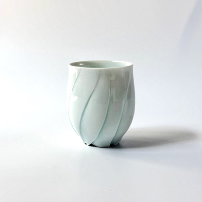 Hiroshi Taruta Seto Slim Porcelain Tea Cup<br>Style 3: φ 6.5 × H 8 cm
