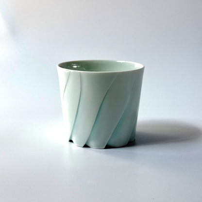 Hiroshi Taruta Seto Porcelain rocks Cup<br>Style 2: φ 8.5 × H 7.5 cm