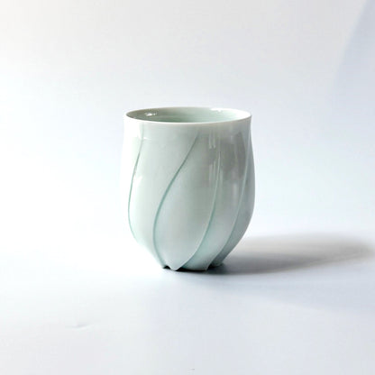 Hiroshi Taruta Seto Slim Porcelain Tea Cup<br>Style 4: φ 6.5 × H 8 cm
