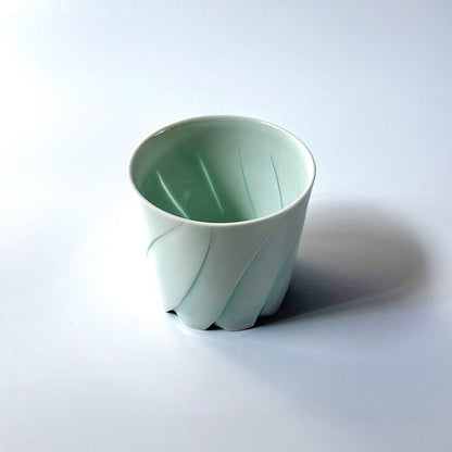 Hiroshi Taruta Seto Porcelain rocks Cup<br>Style 2: φ 8.5 × H 7.5 cm