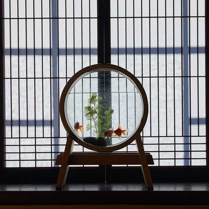 Natural Wood Goldfish Bowl