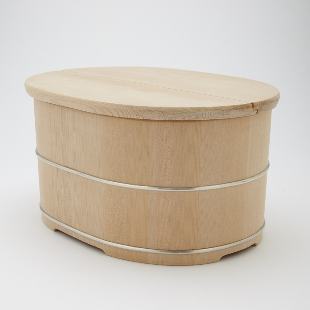 Natural Wood Oval Container