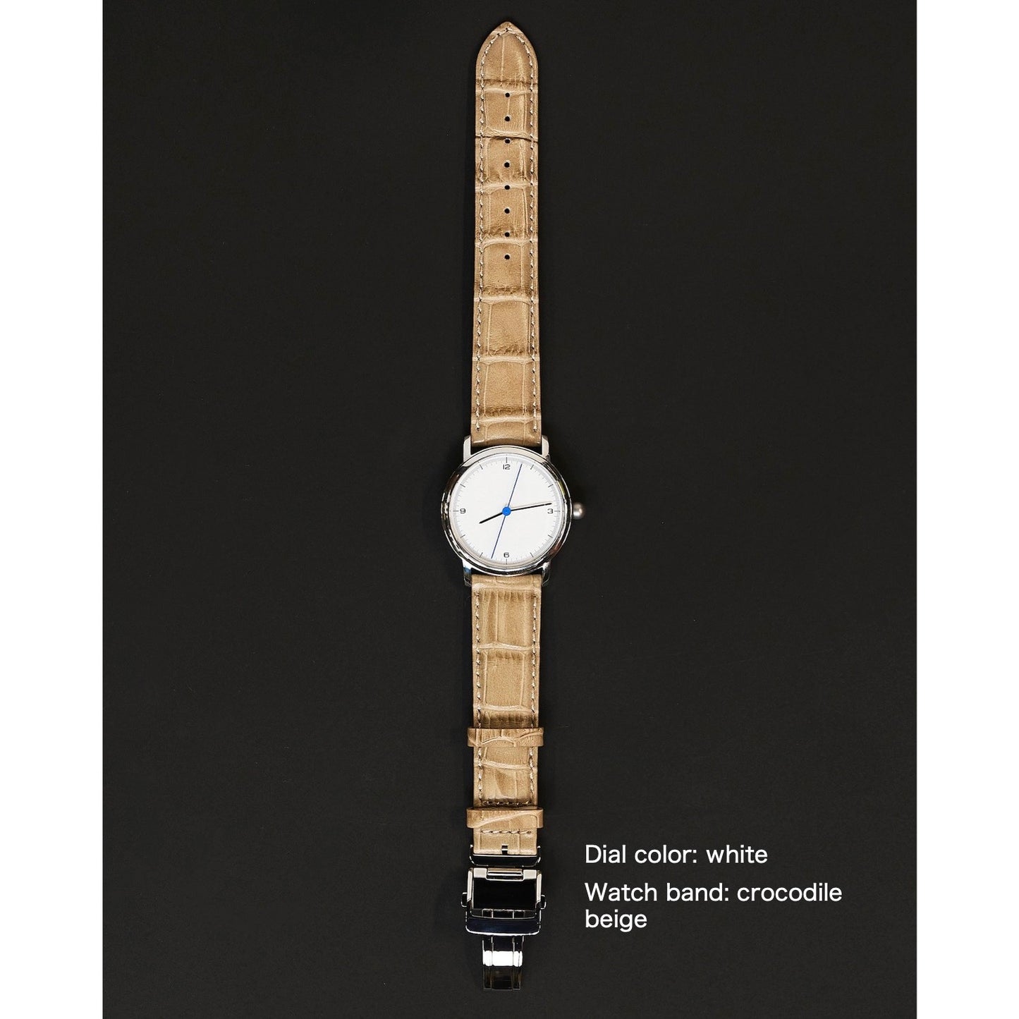 Dial color: white /  watch band: crocodile beige