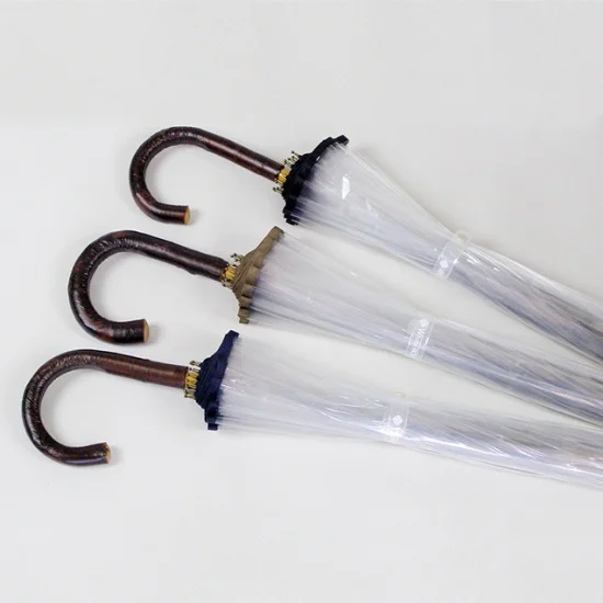Umbrella Catell 16 Cherry White Rose cherry wood handle detail Japanese vinyl umbrella gift
