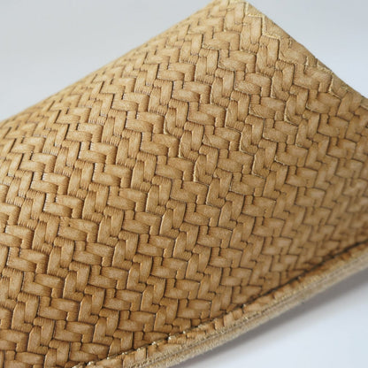 Room shoes "REELA" in Embossed Leather Beige