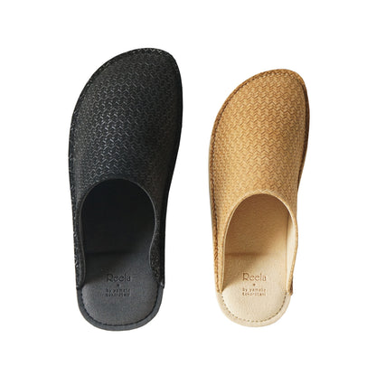 Room shoes "REELA" in Embossed Leather