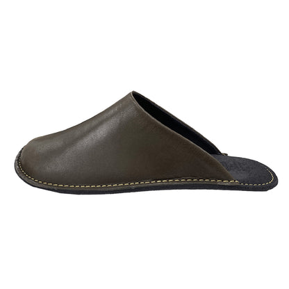 Room shoes "REELA" in Gloss Leather Grey