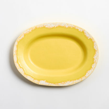 Naoko Hata Ceramics Oval Plate<br>Lemon Yellow