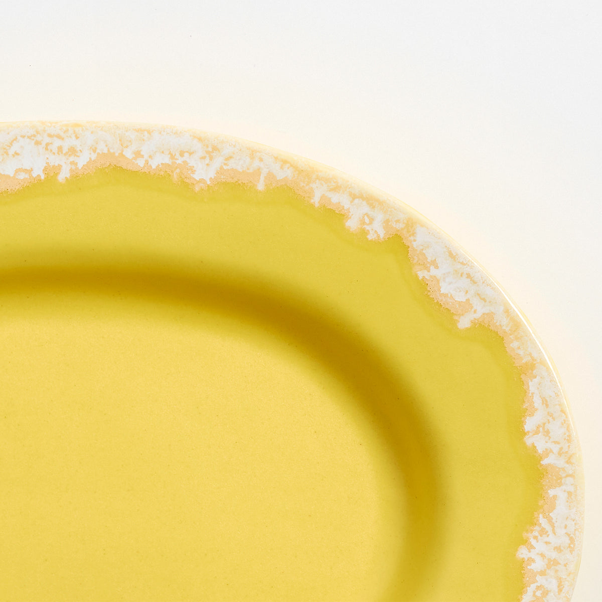 Naoko Hata Ceramics Oval Plate<br>Lemon Yellow
