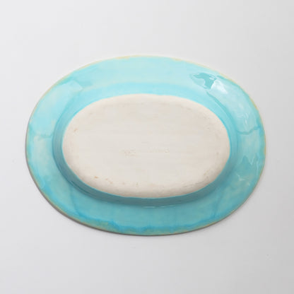 Naoko Hata Ceramics Oval Plate<br>Lake Water