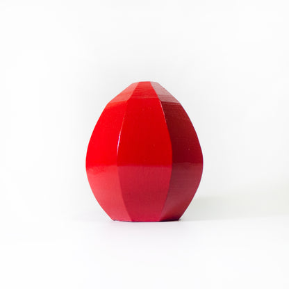 Vermilion Round Daruma figurine