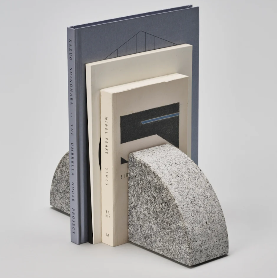 Arch-shaped Aji stone bookends