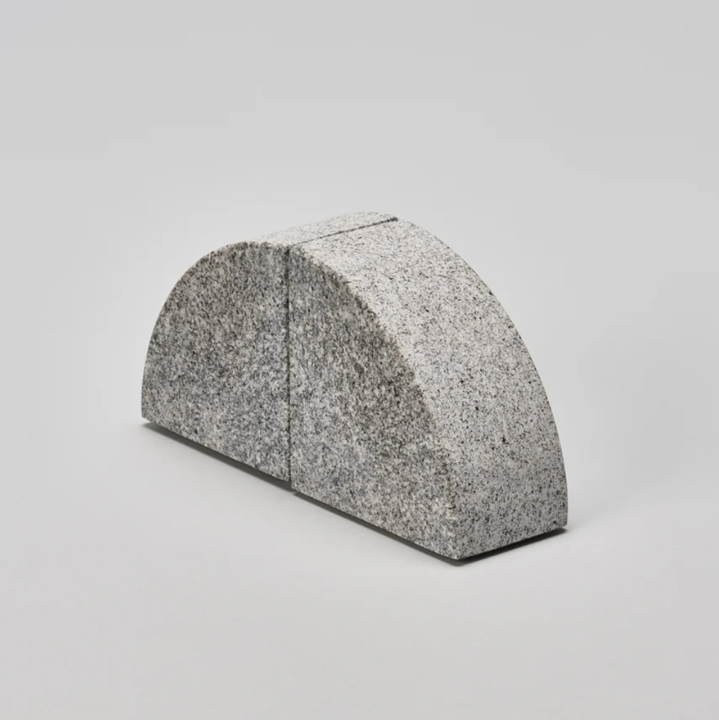 Arch-shaped Aji stone bookends