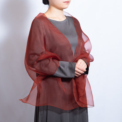 Atelier Shimura Silk Organza Stole<br>Akane