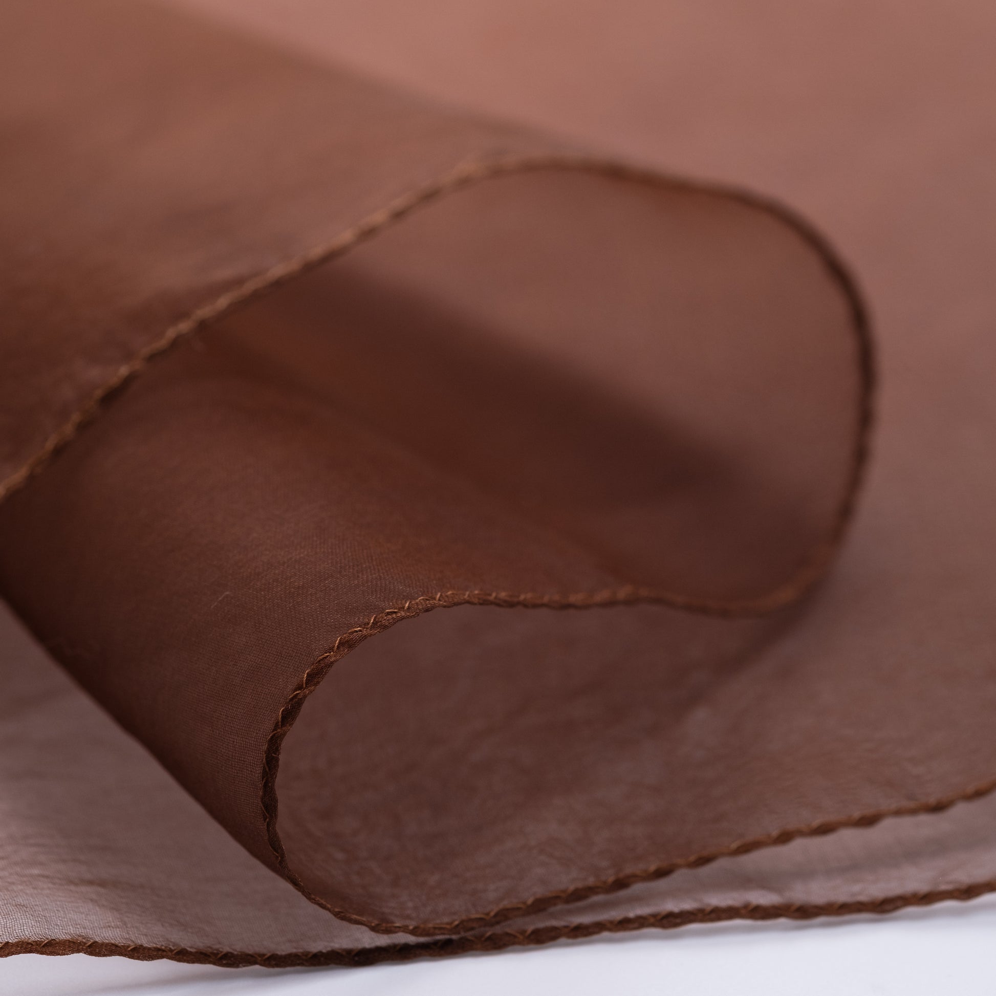 Atelier Shimura Silk Organza Stole<br>Onion Skin