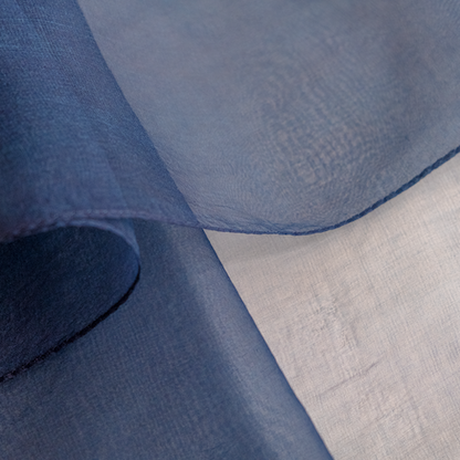 Atelier Shimura Silk Organza Stole<br> Ai (Indigo)