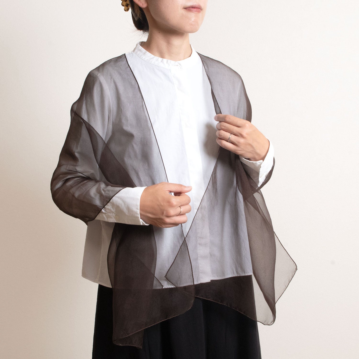 Atelier Shimura Silk Organza Stole<br> Yashabushi