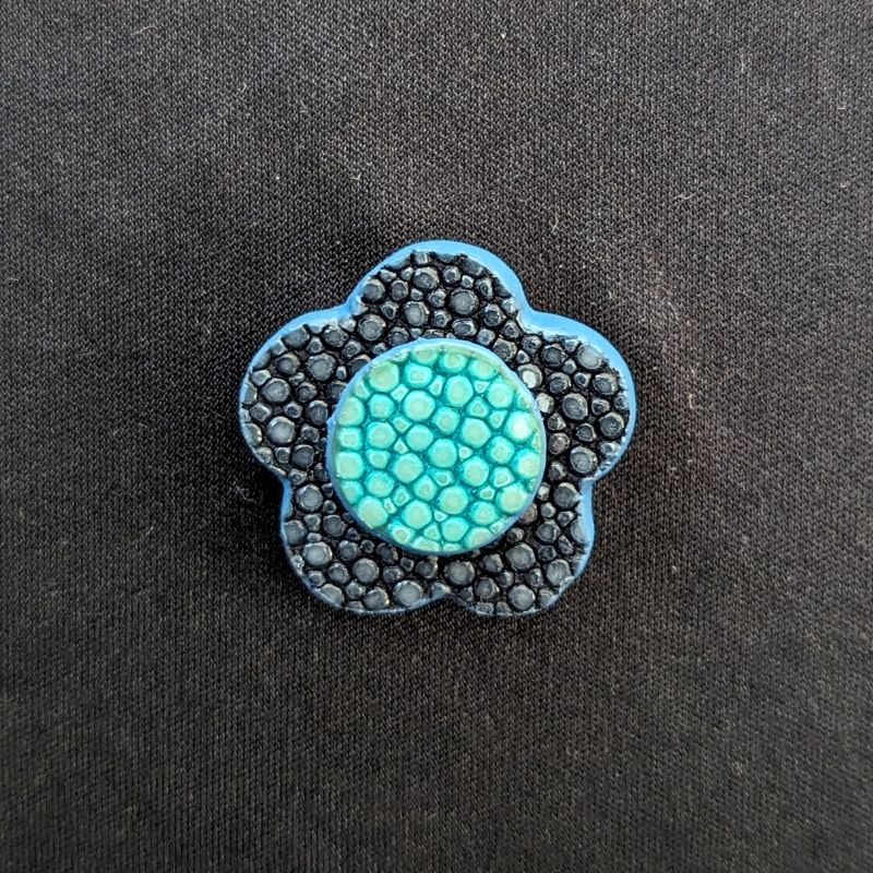 Go-One Stingray Boutonnière<br>Navy × Turquoise Blue