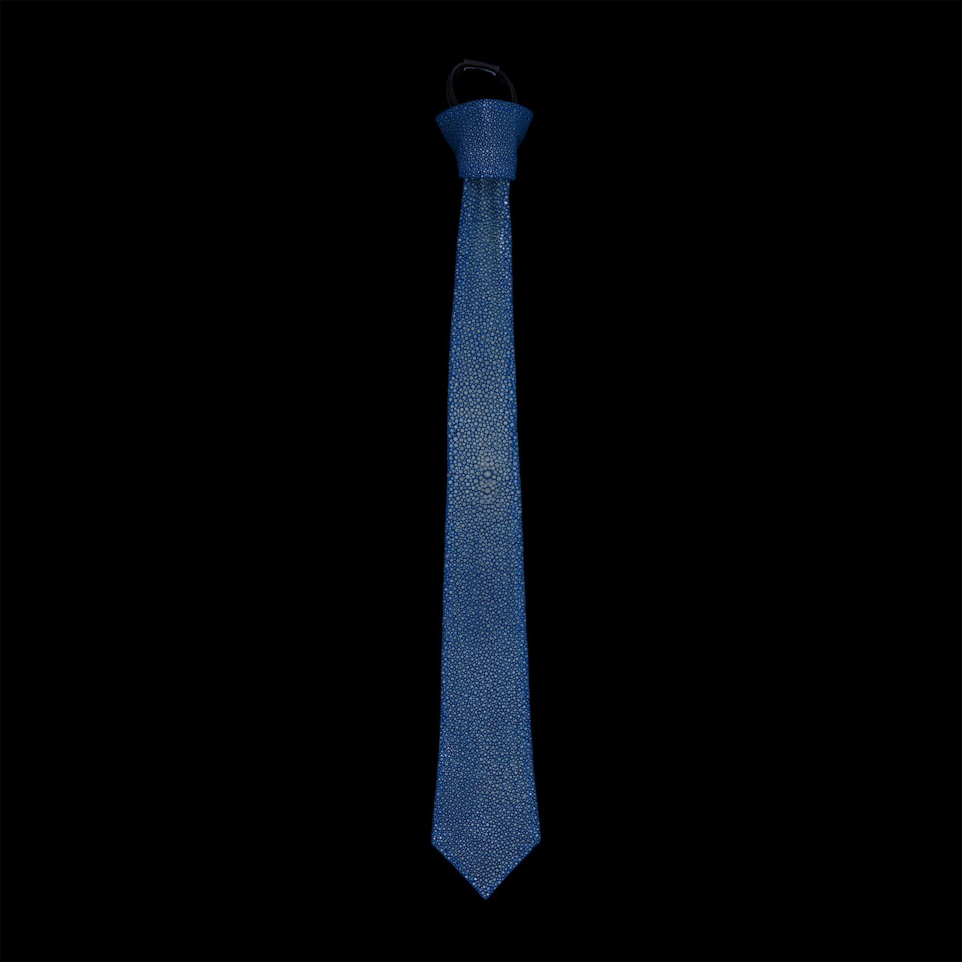 Stingray Leather Necktie<br>Blue