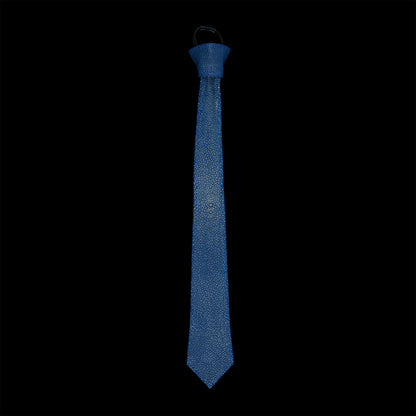 Stingray Leather Necktie<br>Blue