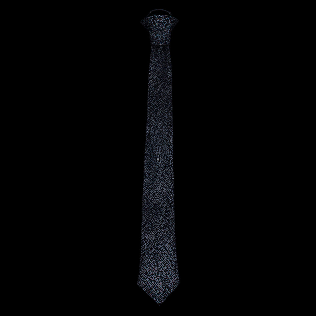 Stingray Leather Necktie<br>Black