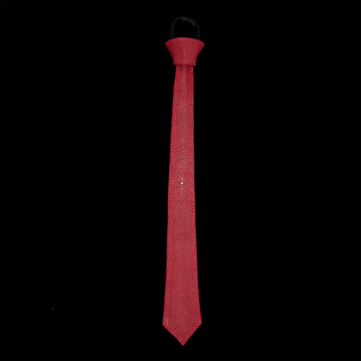 Stingray Leather Necktie<br>Red
