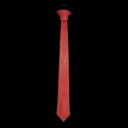 Stingray Leather Necktie<br>Orange