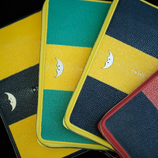 Go-One Stingray Leather Two-Tone Long Wallet