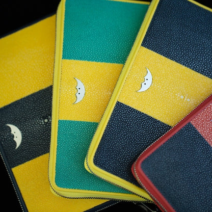 Go-One Stingray Leather Two-Tone Long Wallet