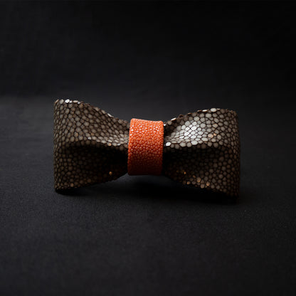 Stingray Bow Tie<br>Brown × Red