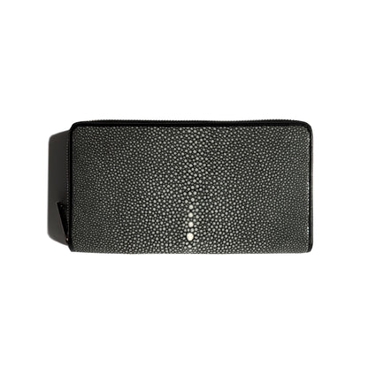 Go-One Stingray Leather Long Wallet<br>Black