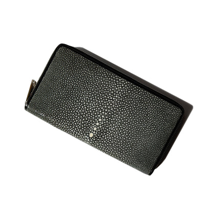 Go-One Stingray Leather Long Wallet<br>Black