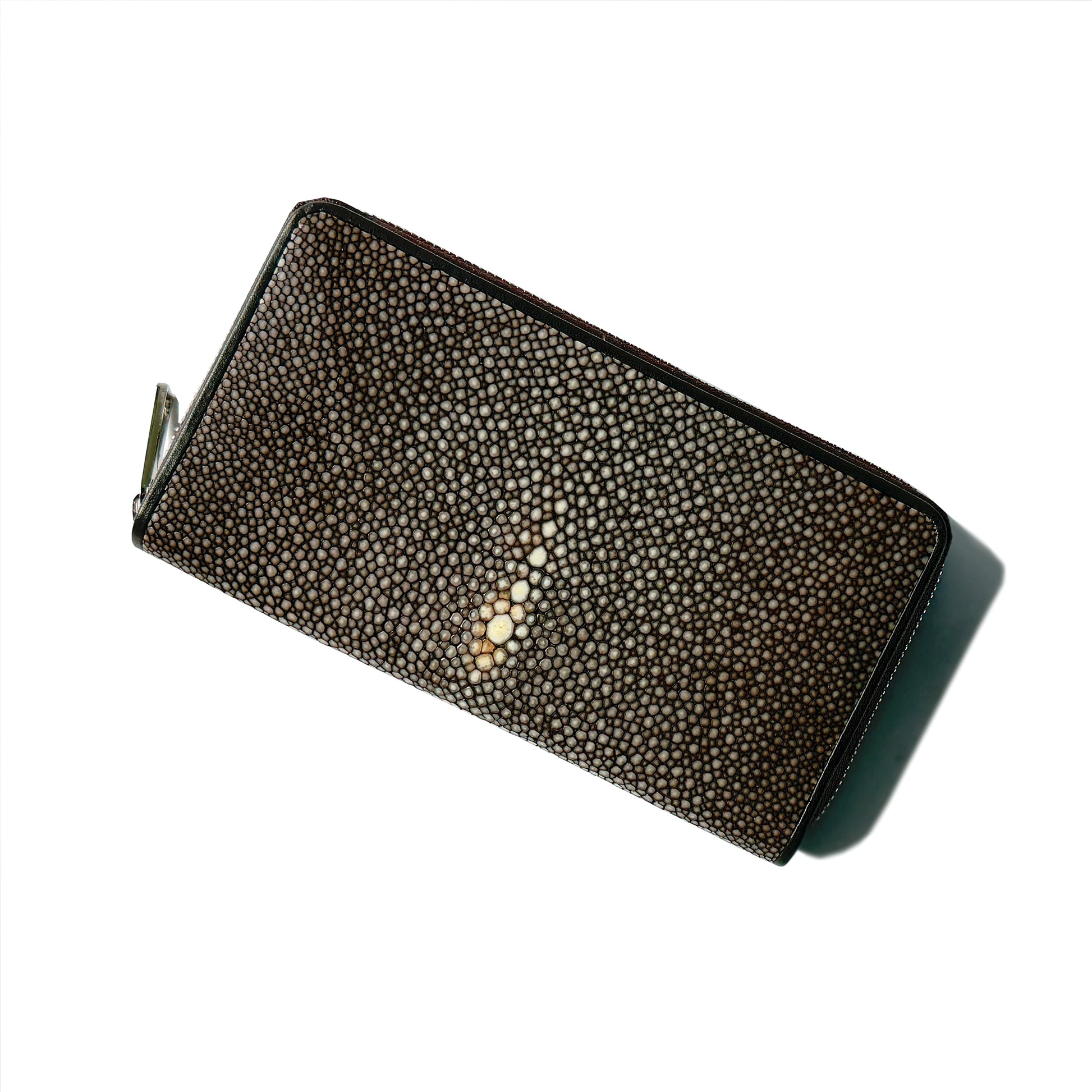 Go-One Stingray Leather Long Wallet<br>Brown